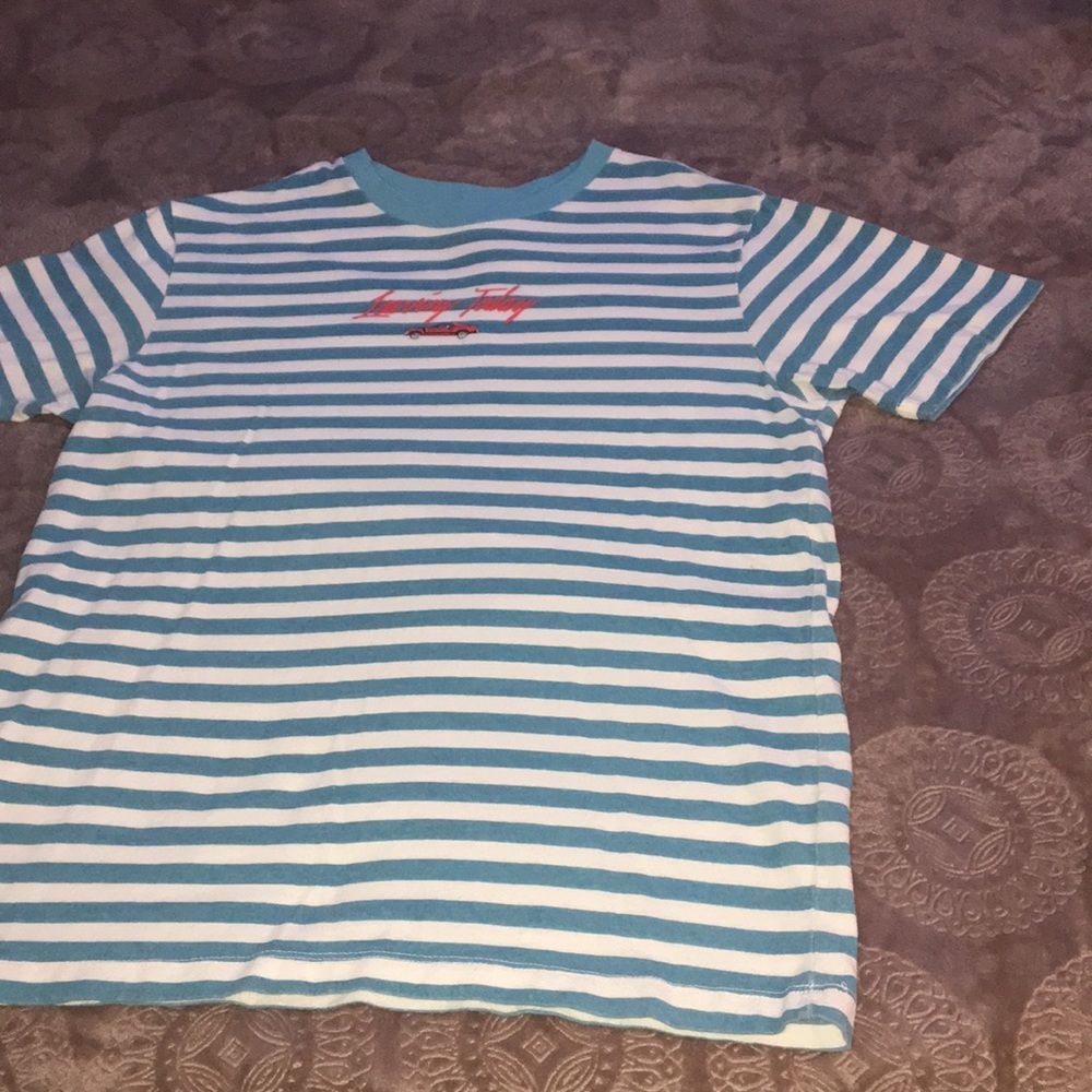 Striped light blue and wight T shirt